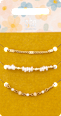 Armband-Set gold mit Perlen SHE