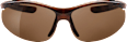 Sonnenbrille Erwachsene braunes Gestell, braun getönte schräge Gläser, Havana Optik SUNDANCE