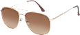 Sonnenbrille Erwachsene Pilot, goldenes Gestell, hellbraun getönte Gläser SUNDANCE