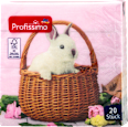 Салфетки с мотив кошница и зайче (25 x 25 cm) Profissimo