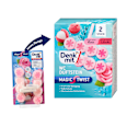 WC-tisztító és -illatosító korong Magic Twist, rózsa és licsi illattal Denkmit