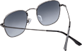 Sonnenbrille Erwachsene graues Metallgestell, schwarz getönte Gläser SUNDANCE