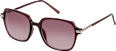 Sonnenbrille Damen dunkelrot transparent mit goldenen Details SUNDANCE