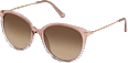 Sonnenbrille Damen hellrosé transparent mit Streifen SUNDANCE
