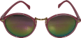 Sonnenbrille Erwachsene rosa Gestell & bunt verspiegelten Gläsern SUNDANCE