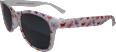 Sonnenbrille Kids weißes Gestell, bunte Schmetterlinge SUNDANCE
