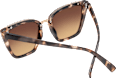 Sonnenbrille Erwachsene braun gemustertes Gestell, braun getönte Gläser, Cat Eye Stil SUNDANCE