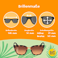 Sonnenbrille Erwachsene braun gemustertes Gestell, braun getönte Gläser, Cat Eye Stil SUNDANCE