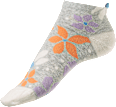 Sneakersocken mit Fersenmotiv Blume grau Gr. 39-42  Fascino