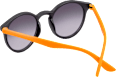 Sonnenbrille Kinder schwarz mit orangen Bügeln SUNDANCE