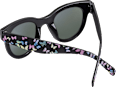 Otroška sončna očala, črna z motivi metuljev sundance