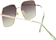 Sonnenbrille Erwachsene goldenes, eckiges Metallgestell SUNDANCE