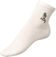 Socken mit Bienen-Stickerei weiß Gr. 35-38 Fascino