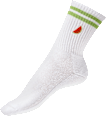 Crew Socken mit Melonen-Stickerei weiß Gr. 39-42 Fascino
