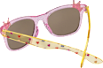 Sonnenbrille Kids rosa, durchsichtiges rosa Gestell mit Krönchen SUNDANCE