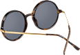 Sonnenbrille Erwachsene goldenes Gestell, runde Gläser SUNDANCE