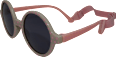 Sonnenbrille Junior creme mit rosa Punkten SUNDANCE