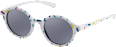 Sonnenbrille Kinder weiß mit bunten Konfetti SUNDANCE