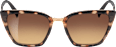 Sonnenbrille Erwachsene braun gemustertes Gestell, braun getönte Gläser, Cat Eye Stil SUNDANCE