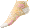 Sneakersocken mit Fersenmotiv Blume beige Gr. 39-42 Fascino