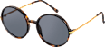 Sonnenbrille Erwachsene goldenes Gestell, runde Gläser SUNDANCE