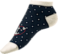Sneakersocken mit Punkten und maritinem Motiv blau Gr. 35-38 Fascino
