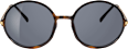 Sonnenbrille Erwachsene goldenes Gestell, runde Gläser SUNDANCE