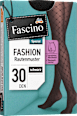 Strumpfhose mit Rautenmuster schwarz Gr. 46/48, 30 DEN Fascino