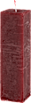Stumpenkerze quadratisch rustik 150/40 elfenbein/bordeaux Profissimo