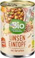 Eintopf, Linsen mit Kartoffeln dmBio