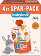 Quetschie Apfel & Pfirsich mit Hafer ab 1 Jahr babylove
