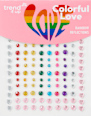 Gesichtssteine Colorful Love trend !t up
