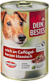 Nassfutter Hund reich an Geflügelherzen, Multipack (6x400 g) Dein Bestes