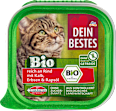 Cibo Bio per gatti con manzo, vitello, piselli e olio di colza DEIN BESTES