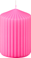 Stumpenkerze Rille 100/70 neon pink Profissimo