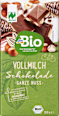 Schokolade Vollmilch ganze Nuss dmBio