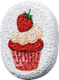Hornhautentferner Bimsstein, Cupcake mit Erdbeere essie