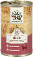 Hundefutter Rind mit Süßkartoffeln, Heidelbeeren, Wildkräutern und Distelöl Wildes Land