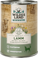 Nassfutter Hund Lamm mit Reis, Zucchini, Wildkräutern und Distelöl Wildes Land