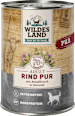 Nassfutter Hund Rind Pur mit Rinderfleisch und Distelöl Wildes Land