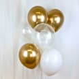 Luftballons Chrom, Gold-Mix DECORAMI