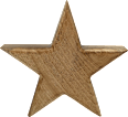 Holzstern, braun (19 cm) Dekorieren & Einrichten