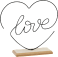 Metallaufsteller "love", Herz, schwarz Dekorieren & Einrichten