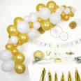 Ballongirlande DIY, weiß/gold DECORAMI
