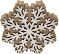 Holzschneeflocke, natur-weiß Dekorieren & Einrichten