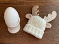 Eierwärmer mit Glittergeweih, weiß Dekorieren & Einrichten