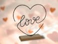 Metallaufsteller "love", Herz, schwarz Dekorieren & Einrichten