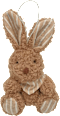 Plüschhase mit Halstuch, gestreiften Ohren & Füßen, braun-beige Dekorieren & Einrichten