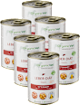 Nassfutter Hund mit Huhn, Leber Diät Multipack (6x400 g) OrganicVet