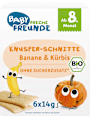 Babysnack Knusper-Schnitte Banane & Kürbis ab dem 8. Monat, 6x14g Freche Freunde